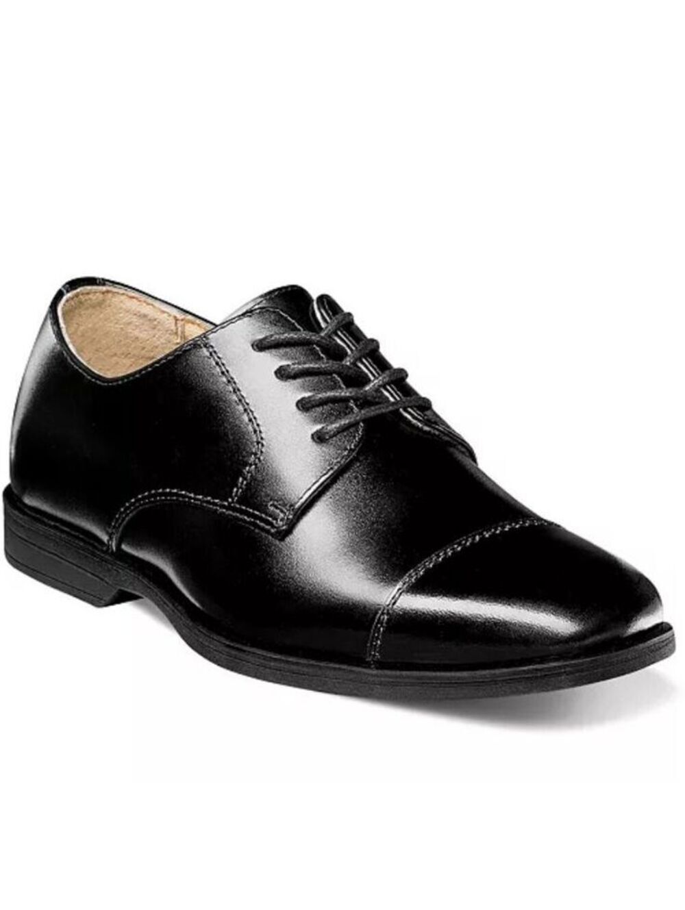 Florsheim Kids Reveal cap toe oxford shoes WORN ONCE Black Size 3.5 Lace up - Picture 10 of 10